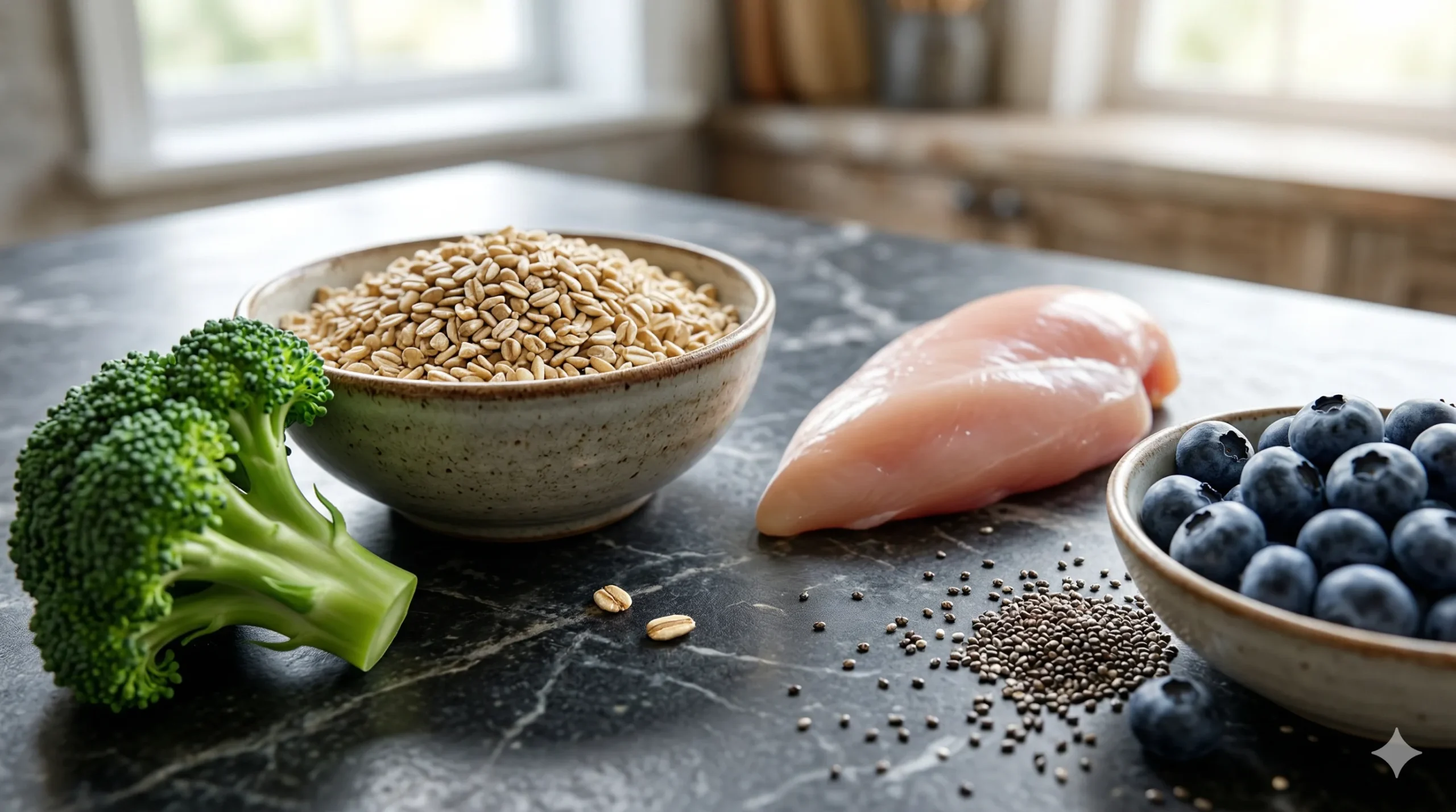 مكونات صحية تشمل الكربوهيدرات المعقدة والبروتين لدعم النظام الغذائي لتكيس المبايض