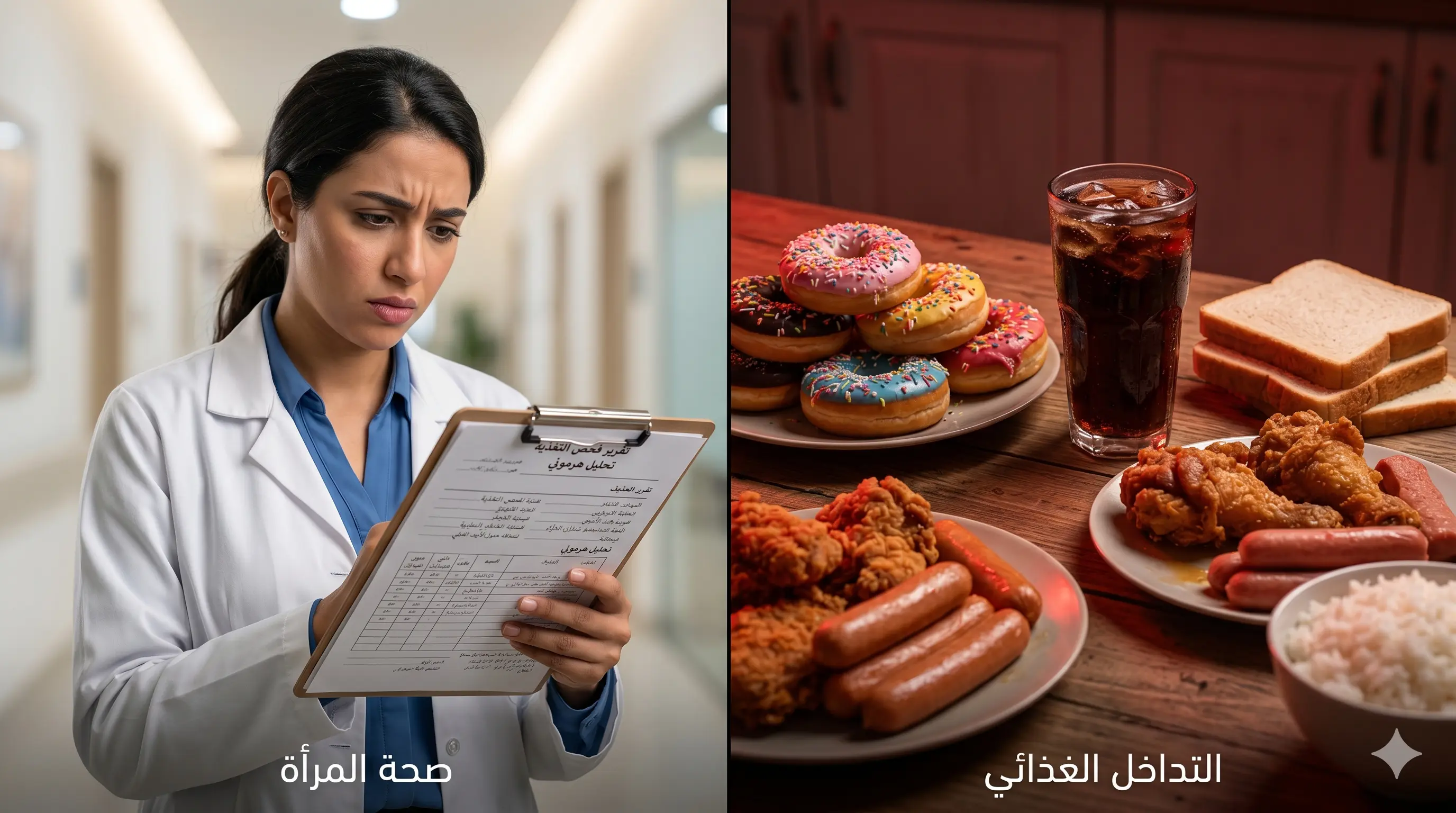 مجموعة أطعمة ومشروبات غير صحية تزيد مقاومة الأنسولين وتفاقم أعراض تكيس المبايض