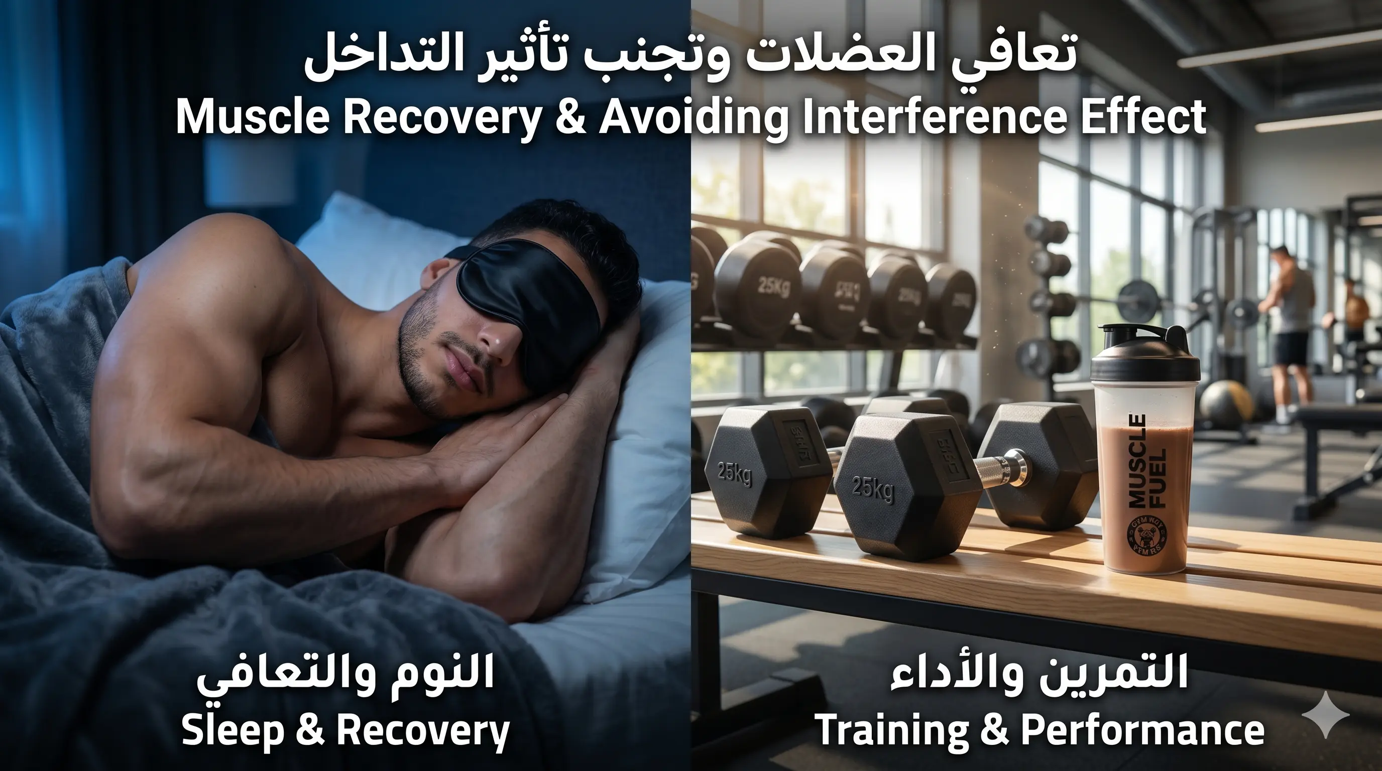 أهمية النوم العميق وتدريبات المقاومة من أجل زيادة الوزن وبناء العضلات بفعالية.